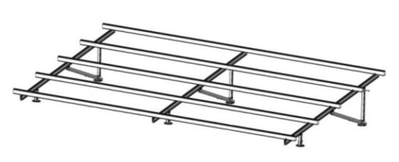 Tinggi Tiang 4.5m Struktur Pendukung Panel Surya Paduan Aluminium Iradiasi Surya